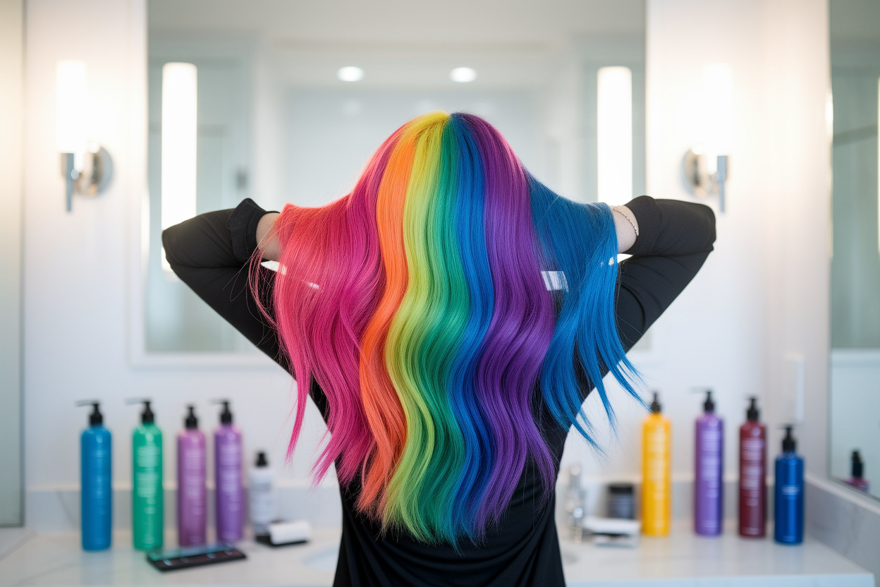 dos-cheveux-colores-bain