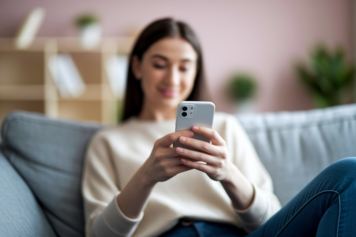 femme-canape-smartphone-salon