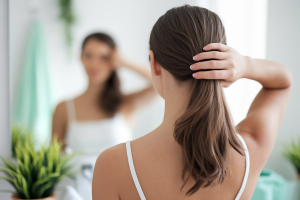 femme-dos-cheveux-salle-bain