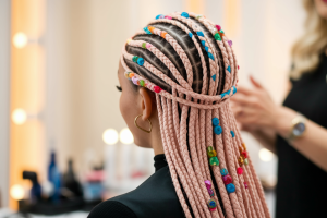 femme-tresses-protectrices-perles-salon