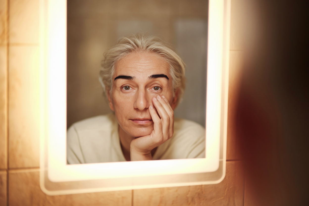 personne-age-moyen-miroir-flou