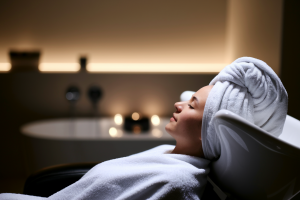 personne-serviette-tete-fauteuil-salle-bain