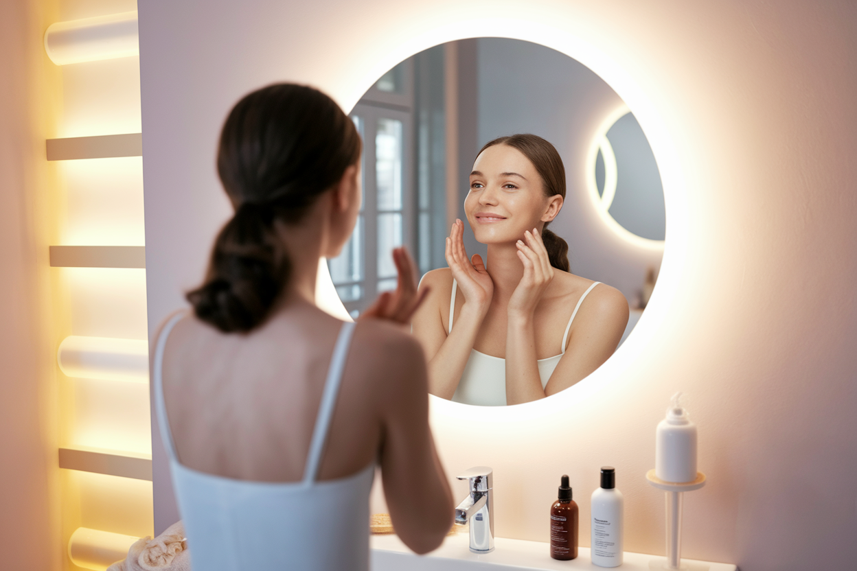 femme-dos-miroir-peau-radieuse