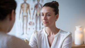 femme-bouse-blanche-cabinet-osteopathie