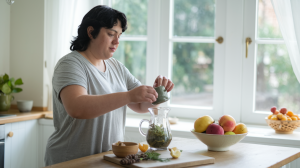 cuisine-lumineuse-preparation-tisane-fruits