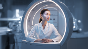 femme-dos-cabinet-medical-moderne