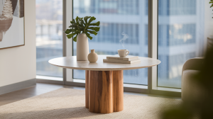 table-moderne-tasse-cafe-vue-ville