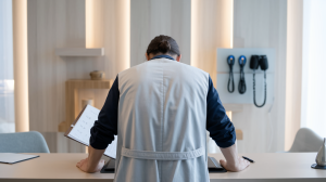 medecin-dos-bureau-equipements-lumineux