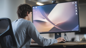 personne-bureau-ecran-graphiques-couleurs