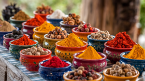 bols-ceramique-epices-table-bois