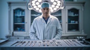 cabinet-medical-chirurgien-outils-blouse