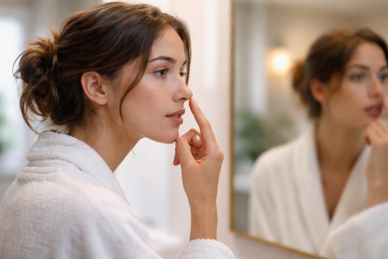 personne-profil-miroir-nez-pensive