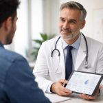 medecin-patient-tablette-salle-moderne